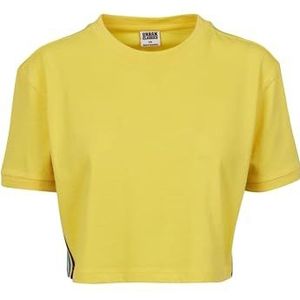 Urban Classics Dames T-Shirt Dames Multicolor Side Taped Tee, geel (Bright-yellow 01684), 5XL