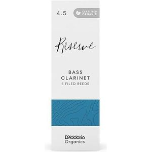 D'Addario Organic Reserve Bass Clarinet Riet - Riet voor klarinet - Het eerste en enige biologische riet - 4,5 sterkte, 10 stuks