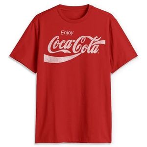 Coca-Cola Men's Eighties Coke Short Sleeve T-Shirt, Red, 2XL