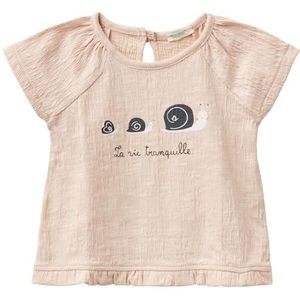 United Colors of Benetton T-shirt voor meisjes, Beige, 62 cm
