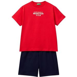 United Colors of Benetton Comp (T-shirt + short), Rood, 120