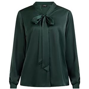 dulcey dames slippenblouse, donkergroen, L