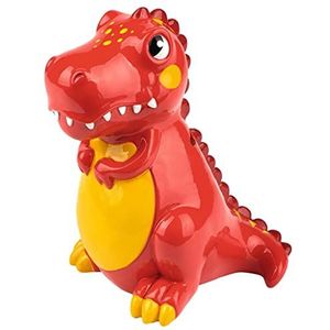 moses. Spaarpot T-Rex, spaarvarken in dinosaurus-look, spaarpot voor kinderen van polyresin, dinosaurus-fans 40246 rood, eenheidsmaat