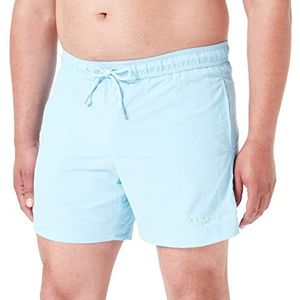 Champion Legacy Beachshorts AC Tonal Small Logo Shorts, lichtblauw, S voor heren