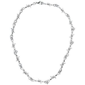 Urban Classics Barbed Wire halsketting zilver één maat, Eén maat, Metaal, Geen edelsteen