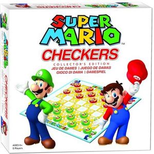 Goliath Super Mario Damspel, Klassiek Gezelschapsspel voor Kinderen vanaf 6 Jaar met Nintendo-Figuren, Tactisch Checkers Spel met Mario en Luigi - 2 Spelers