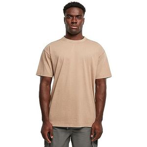 Build Your Brand - Acid Washed Heavy Oversized T-shirt - Beige - Heren