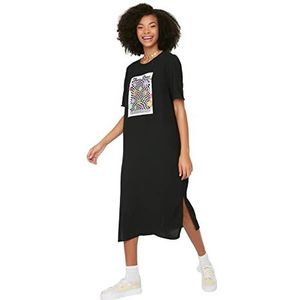 Trendyol Jurk - Marineblauw - Midi, Zwart, 64