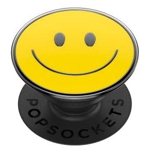 PopSockets: PopGrip - Uittrekbare Greep en Standaard voor Smartphones en Tablets met een Verwisselbare PopTop - Enamel Be Happy