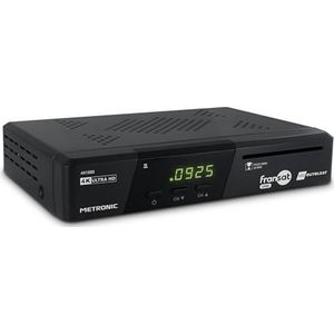 Metronic 441680 - Satelliet Decoder - 4K UHD HDR10 - Dolby Atmos - Dual Power USB-poort - Gratis DTT-ontvangst