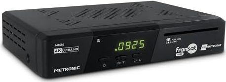 Metronic 441680 - Satelliet Decoder - 4K UHD HDR10 - Dolby Atmos - Dual Power USB-poort - Gratis DTT-ontvangst