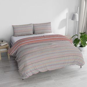 Italian Bed Linen Athena Beddengoedset, 100% katoen, Malindi, rood, voor tweepersoonsbed