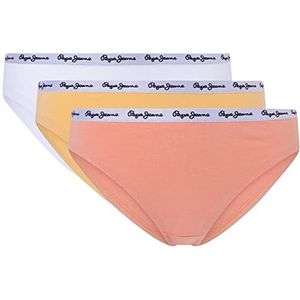 Pepe Jeans Dames klassieke 3P bikini stijl ondergoed, geel, XS (Pack van 3), Geel, XS