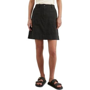 Marc OPolo Minirok voor dames, van katoen-linnenmix, getailleerde pasvorm, zwart, 32