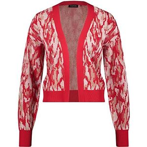 Taifun Dames 332303-15109 jas gebreid, roze kussen patroon, 36, Rose Kiss patroon, 36