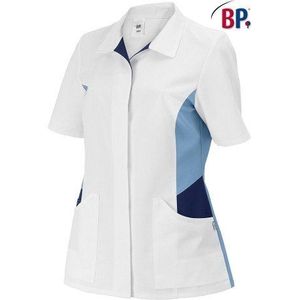 BP 1665 485 dames casack gemaakt van duurzaam gemengd weefsel wit/lichtblauw, maat 34n