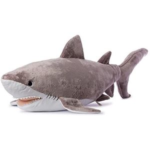WWF Pluche dier, witte haai (109 cm), bijzonder pluizige en levensechte pluche dierencollectie van het WWF, hoge kwaliteits- en veiligheidsnormen, ook geschikt voor baby's, meerkleurig