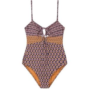 Women'secret Badpak met strepen, patchwork, voor dames, Meerkleurig, S