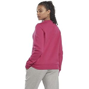 Reebok Dames Identiteit Big Logo Fleece Crew Sweatshirt, Semi trotse roos, L