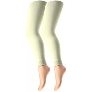 Camano Unisex Kinderen Online Children Fijne Sustainable Leggings 40DEN 4-pack sokken, Offwhite, 122/140, gebroken wit