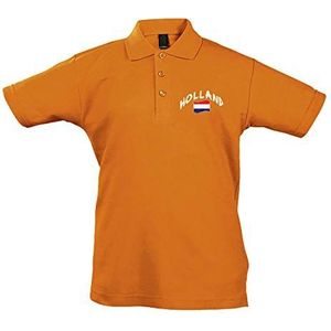 Supportershop Poloshirt voor kinderen, Nederland, oranje, kinderen, Nederland, uniseks, kinderen