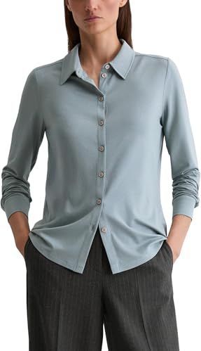 Marc O'Polo - Blouse - Opaal - Lange Mouw - Normale Pasvorm