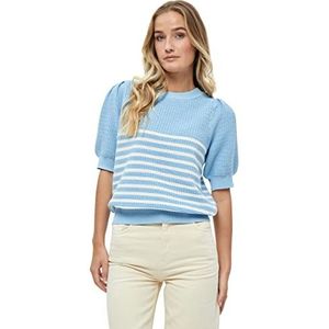 Minus Embia Knit T-Shirt | Blauwe T-shirts voor Dames UK | Lente T-shirt | Maat L