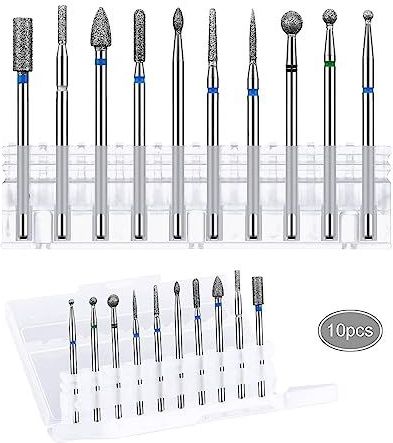 Professionele Diamantbits - Gelegeerde Wolfraamstalen Bits - 10 Stuks - Voor Nagelfrees en Manicure