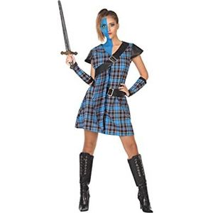 Atosa 53928 COSTUME SCOTTISH WOMAN M-L, dames, blauw/bruin