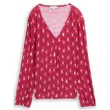 Tom Tailor - Loose Fit Shirt - Viscosemix - Lange Mouwen - All-over Motief