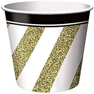 Creative Convertting - 8C317549 papieren bekers 266 ml zwart en goud, goud, goud