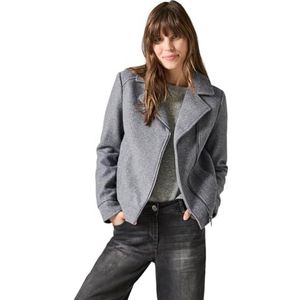 Cecil Bikerjack voor dames in wol-look, Platinum Grey Mel., L