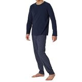 Schiesser Heren pyjama lange Nightwear Set pyjamaset, nachtblauw, 48, nachtblauw, 48