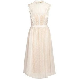 ApartFashion APART cocktailjurk voor dames van kant en tule, speciale gelegenheidsjurk, wit, regular
