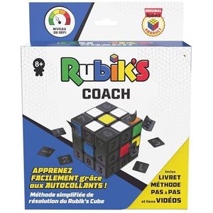 RUBIK'S Cube Coach 3 x 3 – puzzelspel voor volwassenen en kinderen Rubik's magische kubus – puzzel 3 x 3 leren – bijpassende kleuren ��– pedagogische kubus probleemoplossing – speelgoed voor kinderen