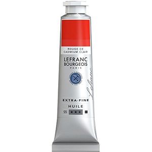 Lefranc Bourgeois 405054 Extra fijne Lefranc olieverf met hoogwaardige kunstenaarspigmenten, lichtecht, verouderingsbestendig - 40ml Tube, Cadmium Red Light