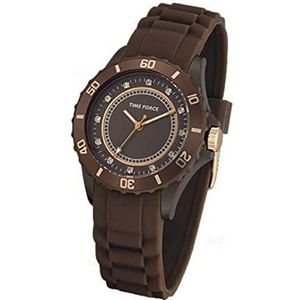 Time Force Analoog Quartz TF4024L15, Brown, MEDIANO, Riem