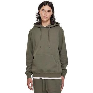 Urban Classics Basic Terry Hoody, Herentrui met capuchon, olijf, Olijf, 4XL EU