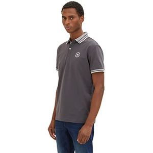 TOM TAILOR - Poloshirt - Tarmac Grey - Piqué Stof - Regular Fit