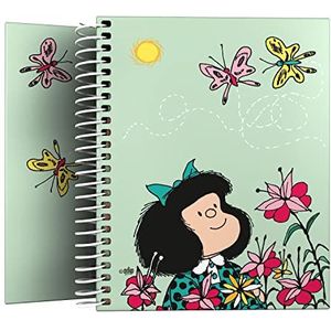 Grafoplás Hardcover notitieboek A6 | 100 vellen geruit 5 x 5 | 70 g | 4 kleuren | collectie Mafalda lente | FSC-gecertificeerd