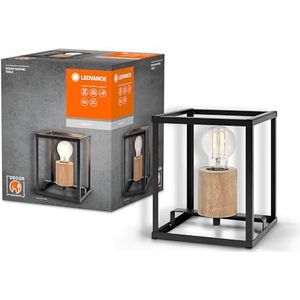 LEDVANCE DECOR Nairobi tafellamp, zwart, met E27 voet voor eenvoudige lampvervanging, kan worden uitgerust met een normale of slimme lamp, IP20 bescherming