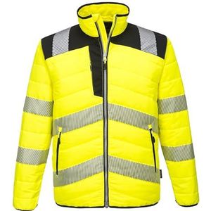 Portwest PW371 PW3 Hi-Vis Gewatteerd Jack, Geel/Zwart, Grootte L