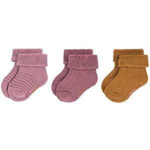 LÄSSIG Kindersokken, badstof, set van 3, rozenhout, maat 12-14