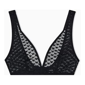 Emporio Armani All Over Eagle Mesh Unpadded Bralette Bh