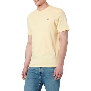 Calvin Klein Jeans Heren SS Badge 30S Jersey Classic TEE LV04RC272G Tees, Geel (Sunlight), XXL, Geel (Zonlicht), XXL