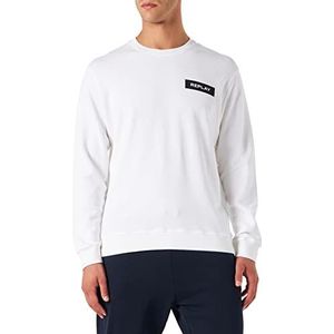 Replay Sweatshirt voor heren, 001, wit, XL