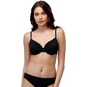 LOVABLE Beugelbeha Sangallo kanten bikini dames, Zwart, 36 / 4B