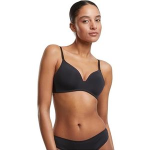 Urban Classics Basic Padded Bra Damesbeha, 2-pack, gevoerde beha met verstelbare bandjes, naadloos, verpakking van 2 stuks, zwart + nude., 80B