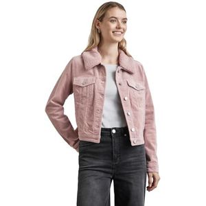 Street One Corduroy jas voor dames met teddy-kraag, Dusty Petal Rose, 42