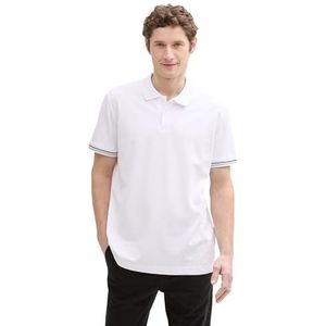 TOM TAILOR Poloshirt voor heren, 20000 - wit, XXL